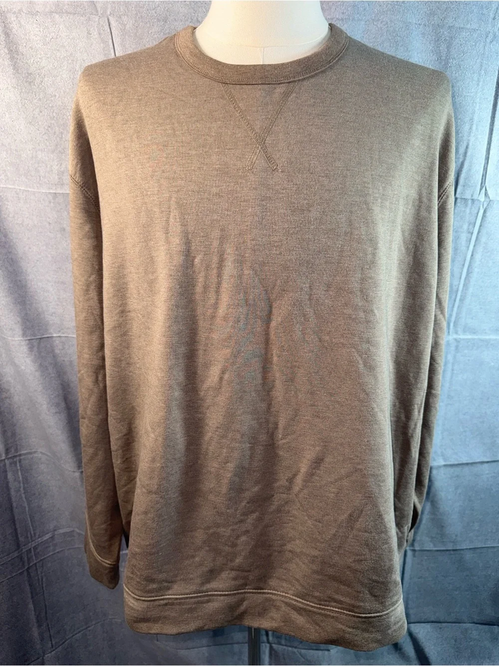 2248-Jachs Men's Crewneck Sweater in Olive Brown